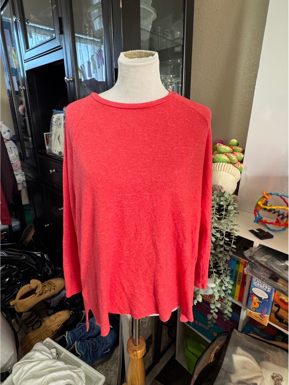 American Eagle Soft & Sexy Plush Red Pullover Sweater Medium